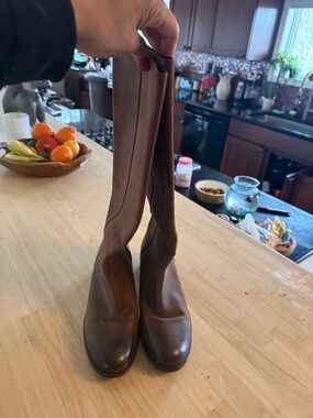 Salvatore Ferragamo Tall Brown Leather Knee-High Boots